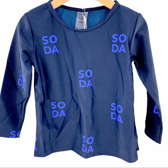 Tinycottons navy blue soda rash guard 4 year New